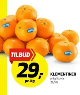 Bunnpris Cevita klementiner tilbud