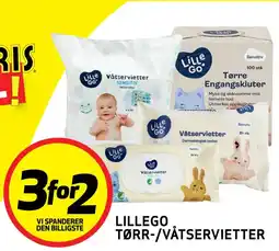 Bunnpris LilleGo tørr-/våtservietter tilbud