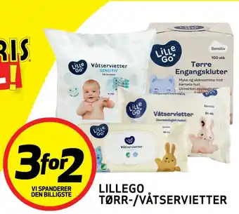 Bunnpris LilleGo tørr-/våtservietter tilbud