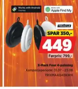 POWER Triacle X-Mark Four 4-pakning tilbud