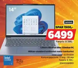 POWER Lenovo IdeaPad Slim 3 Bærbar PC tilbud