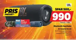 POWER JBL Bluetooth-høyttaler AI Sound Boost tilbud