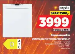 POWER Whirlpool Oppvaskmaskin tilbud