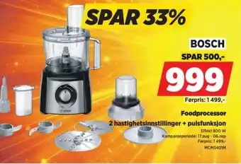 POWER Bosch Foodprocessor tilbud