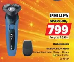 POWER Philips Barbermaskin Intuitivt LED-skjerm tilbud