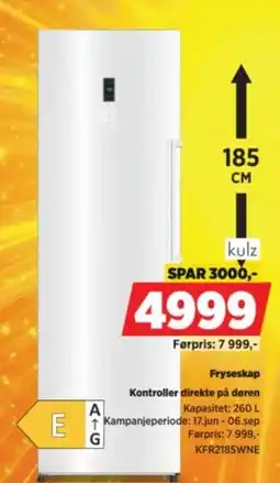 POWER Fryseskap tilbud