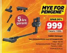 POWER Trådløs støvsuger tilbud