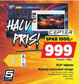 POWER Cepter 21,5"-skjerm tilbud