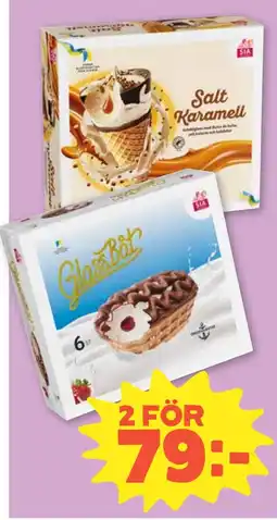 Stora Coop Sia glassbåt salt karamell tilbud