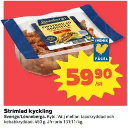 Stora Coop Lönneberga Strimlad kyckling tilbud
