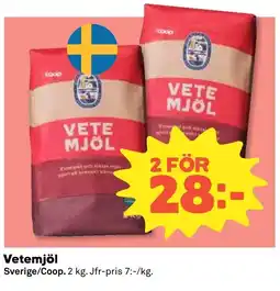 Stora Coop Coop Vetemjöl tilbud