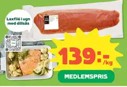 Stora Coop Laxfilé med dillsås tilbud