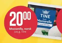 CC Mat Tine Mozzarella, norsk tilbud