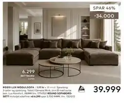 Skeidar ROSSI LUX MODULSOFA tilbud