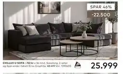 Skeidar CHILLUX U-SOFA tilbud