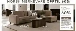 Skeidar ELLINOR HJØRNESOFA tilbud