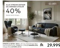 Skeidar ALLE STREAM SOFAER OG AMANDA STOLER tilbud