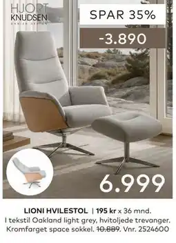 Skeidar LIONI HVILESTOL tilbud