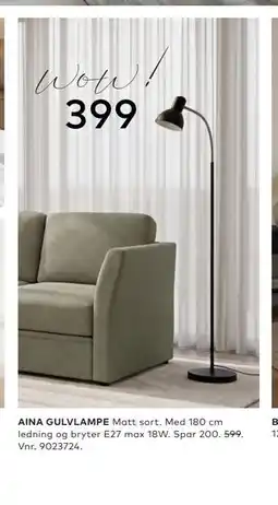 Skeidar AINA GULVLAMPE tilbud