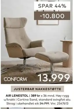 Skeidar AIR LENESTOL tilbud