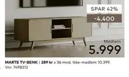 Skeidar MARTE TV-BENK tilbud