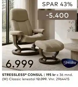 Skeidar STRESSLESS CONSUL tilbud