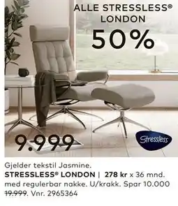 Skeidar STRESSLESS LONDON tilbud