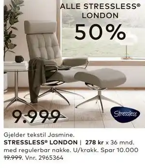 Skeidar STRESSLESS LONDON tilbud