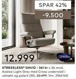 Skeidar STRESSLESS DAVID tilbud
