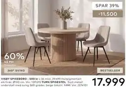 Skeidar VISBY SPISEBORD tilbud