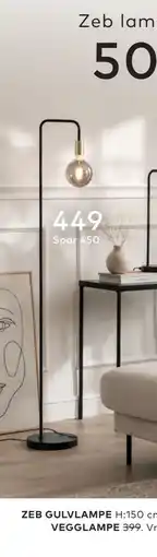 Skeidar ZEB GULVLAMPE tilbud