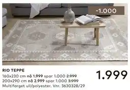 Skeidar RIO TEPPE tilbud