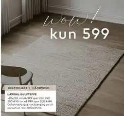 Skeidar LÆRDAL GULVTEPPE tilbud