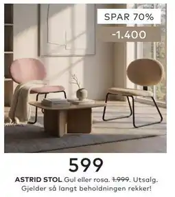 Skeidar ASTRID STOL tilbud