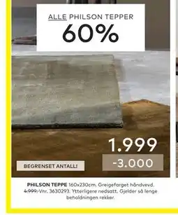 Skeidar PHILSON TEPPE tilbud