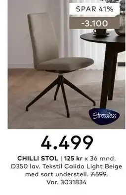 Skeidar CHILLI STOL tilbud