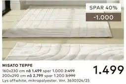 Skeidar MISATO TEPPE tilbud