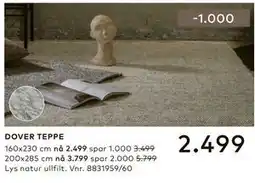 Skeidar DOVER TEPPE tilbud