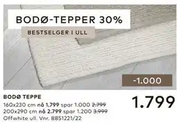 Skeidar BODØ TEPPE tilbud