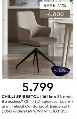 Skeidar CHILLI SPISESTOL tilbud