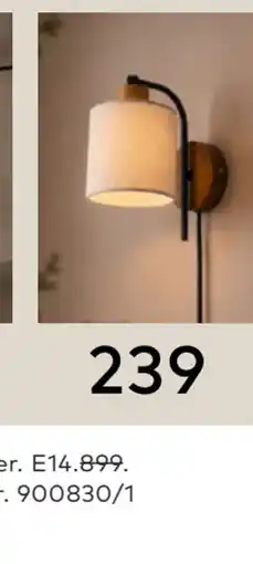 Skeidar Franklin VEGGLAMPE tilbud