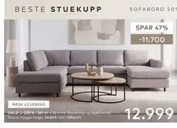 Skeidar OSLO U-SOFA tilbud