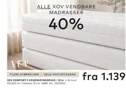Skeidar XOV KOMFORT 5 VENDBAR MADRASS tilbud