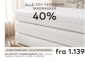 XOV KOMFORT 5 VENDBAR MADRASS