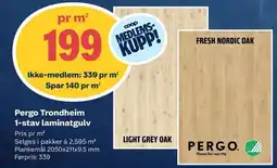 Coop Obs Pergo Trondheim 1-stav laminatgulv tilbud