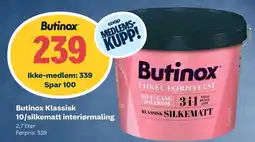 Coop Obs Butinox klassisk interiørmaling tilbud