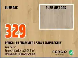 Coop Obs Pergo lillehammer 1-stav laminatgulv tilbud