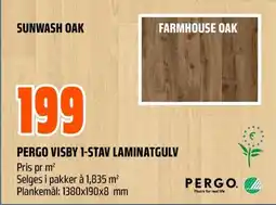 Coop Obs Pergo Visby 1-stav laminatgulv tilbud