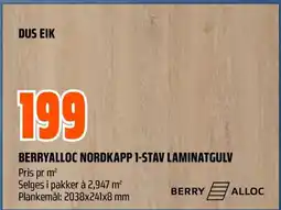Coop Obs Berryalloc Nordkapp 1-stav laminatgulv tilbud