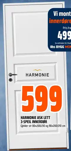 Coop Obs Harmonie ask lett 3-speil innerdør tilbud